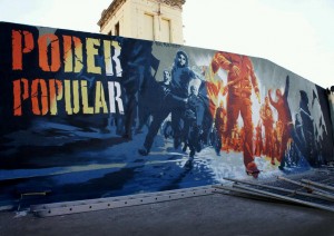 Mural del CSA de Can Vies: Poder Popular
