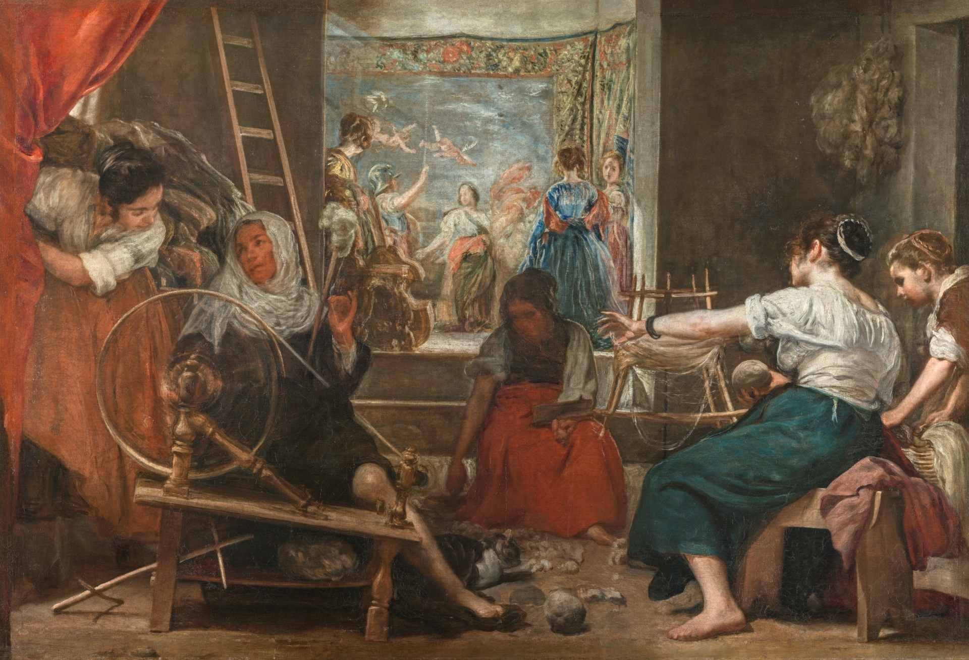 Las hilanderas o la fábula de Aracne. Autor: Diego Velázquez